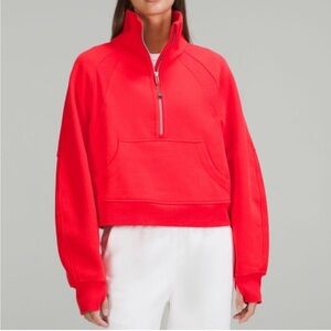Lululemon Scuba Oversized Funnel-Neck Half Zip Carnation Red XS/S